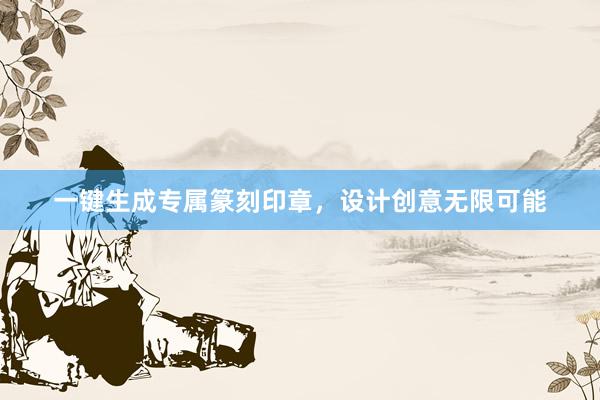 一键生成专属篆刻印章，设计创意无限可能